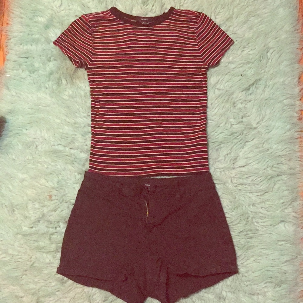 Forever 21 Tee or Black shorts or Set together !